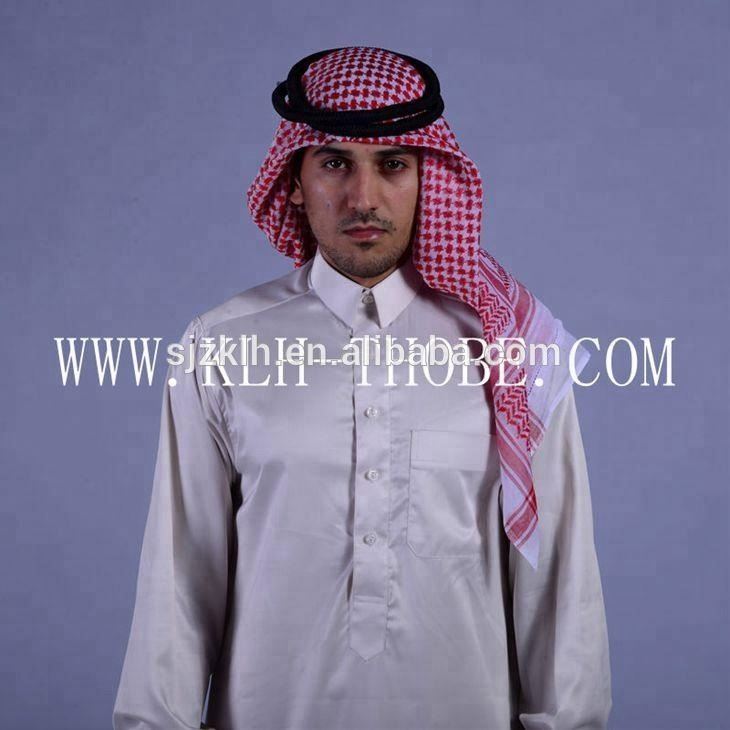 Vêtements musulmans noirs / coton Abaya à Dubaï / Turc Jilbabs / Thobe Islamic Clothing for Men1