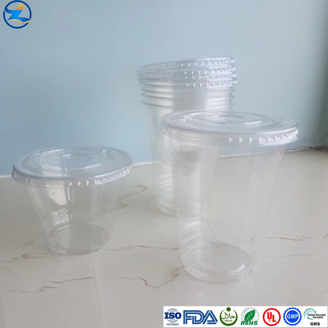 Customize Glossy Clear PET Cup Food Grade PET