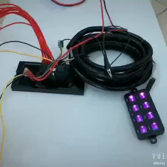 Sistema de control del panel de interruptor de táctil de LED universal 8 de pandillas 12V 24V Auto Boat Marine1