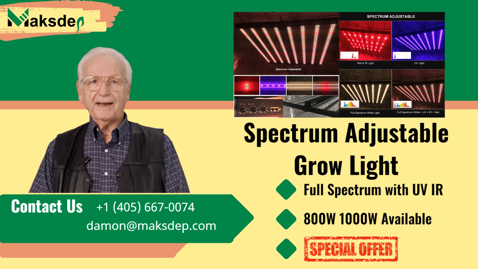 Vente chaude 3WAY-Dimmable Grow Light
