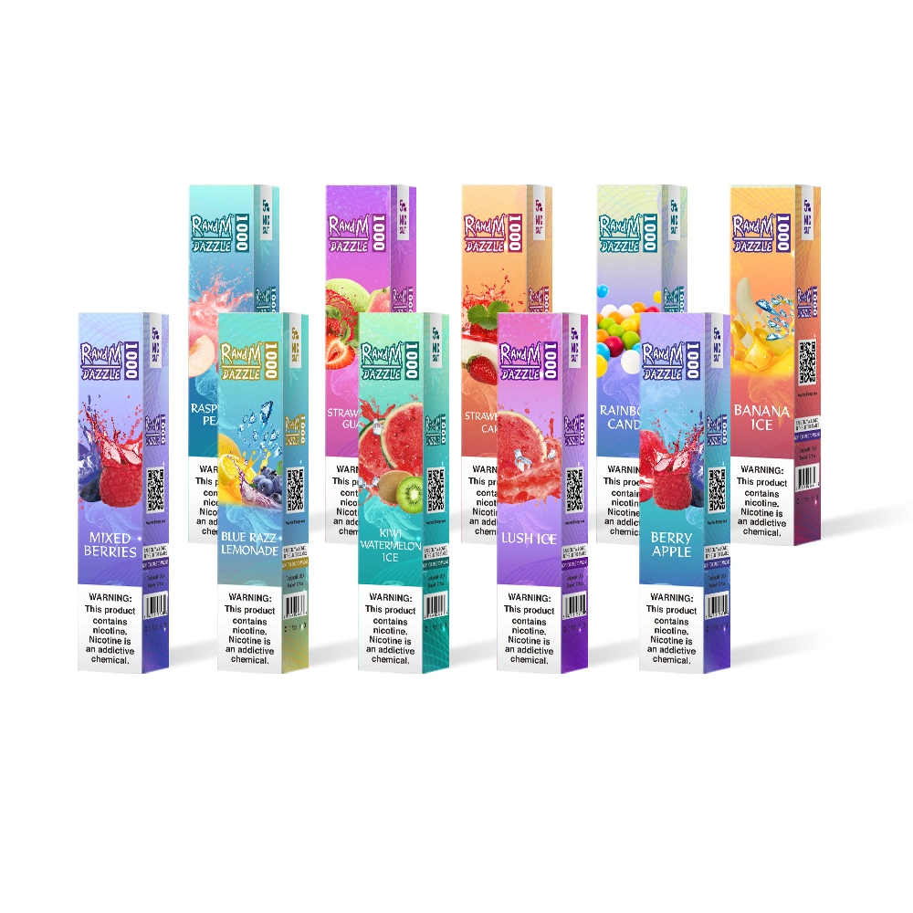 RGB Glödande randM Series Dazzle 1000 Puffs Disposable E Cigarette Vape