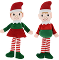 Christmas Plush Toy Elves - Bendable Boy and Girl Elves for Festive Decor1