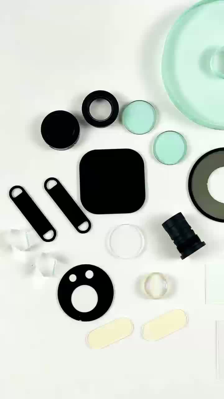 Prismes optiques en verre filtre coloré optique et lentilles assemblées feuilles acryliques/PMMA