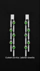 Grön färg isig jadeit droppar örhängen smycken