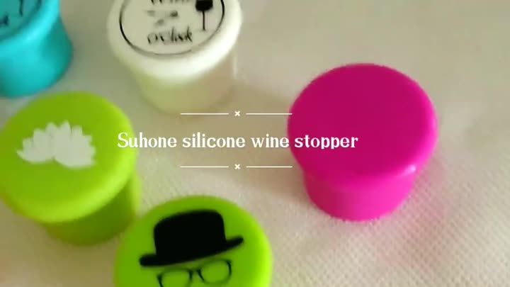 Couvercles de bouteille de qualité alimentaire réutilisables Bouchon de vin en caoutchouc de silicone personnalisé