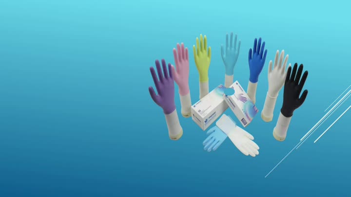 Guantes de nitrilo desechables sin polvo para médicos