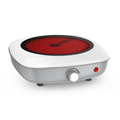 1300W Single Electric Hot Plate Cookware - Newest High Quality Glossy White with Hand Shank1