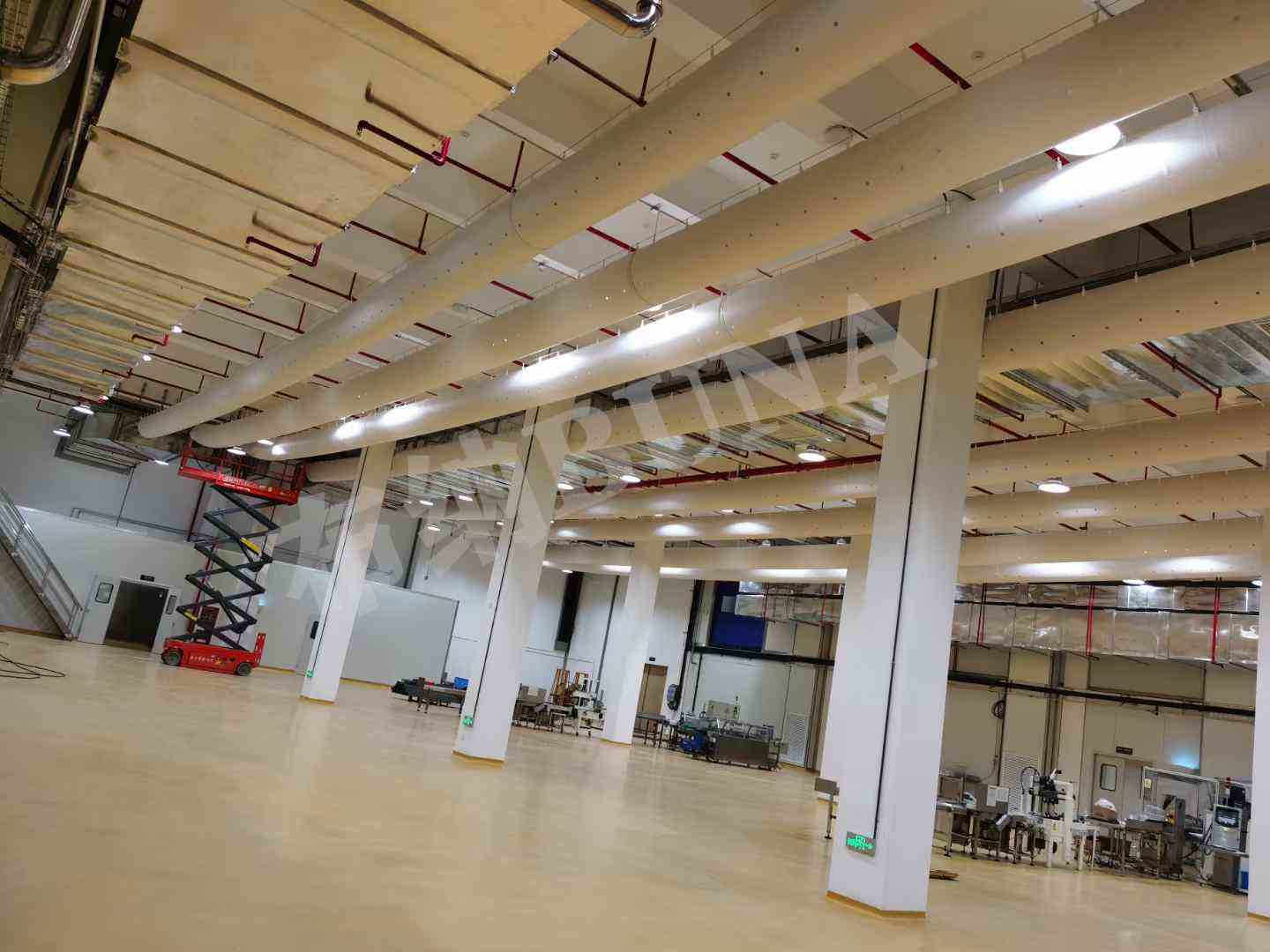 Application of fiber fabric air duct in Wuxi Super Food Workshop
