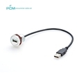 M22 Industrial USB 2.0 Type A Extension Cable: Aluminum Panel Mount Cabinet Chassis Solution1