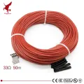 50m 12k 33ohm silicone rubber carbon fiber heating cable 5V-220V floor heating low cost high quality infrared heating wire