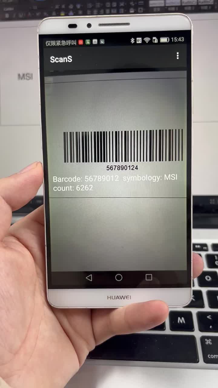 Video de escaneo de código de barras en tiempo real para Android