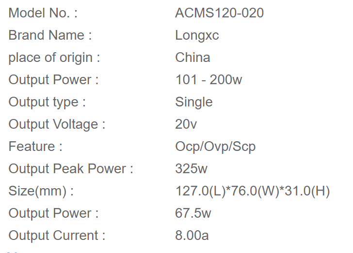 Acms120 Medical Power Supply Lxc1