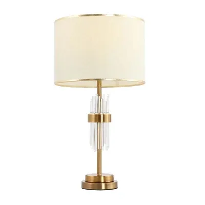 Lámpara de mesa de acero de cristal LED contemporánea para habitaciones modernas1