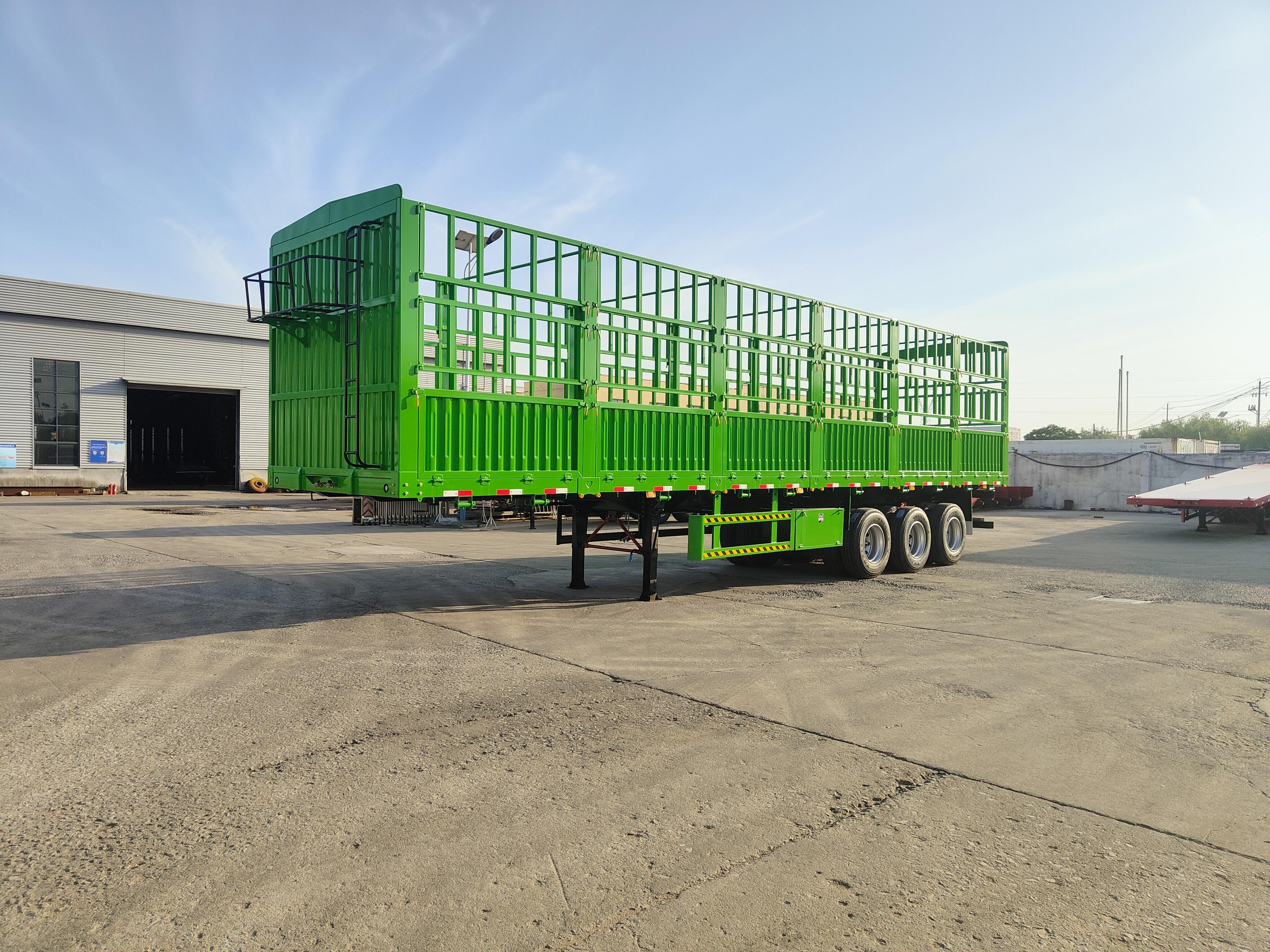 3 axles fence semi trailer