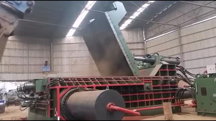 Balsa de metal de chatarra hidráulica automática