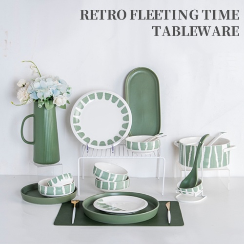 Nostalgia Reimagined: The Retro Fleeting Time Tableware Set!