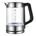 Blue LED Illuminated 1.8L Portable Glass Electric Kettle for Hotels and Households1