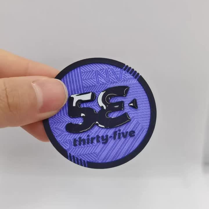 Label percetakan silikon logo berkilat