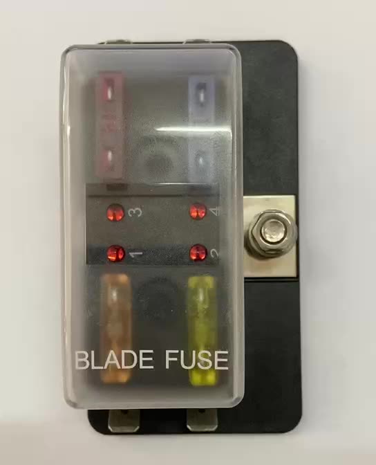 4 Way Circuit Standard Blade Fuse Box with led 