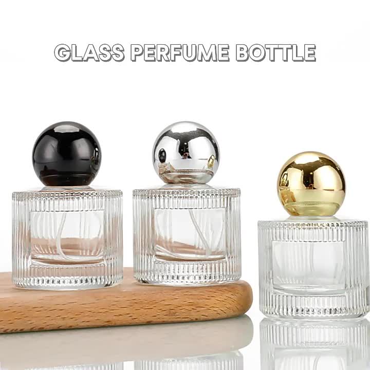 Bouteille de parfum en verre rond de 40 ml