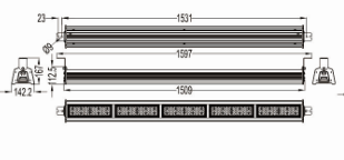 Under cabinet LED strip light 250W