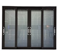 Automatic Double Tempered Glass Aluminum Sliding Glass Door1