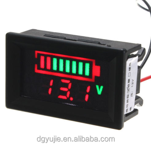 12V Digital LED ácido Baterias de chumbo Indicador Capacidade de bateria Testador Voltímetro1