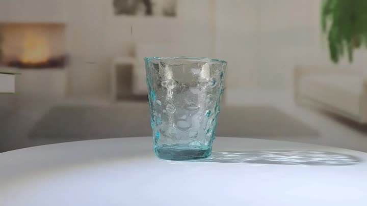 Vaso reciclado con pizca y boca