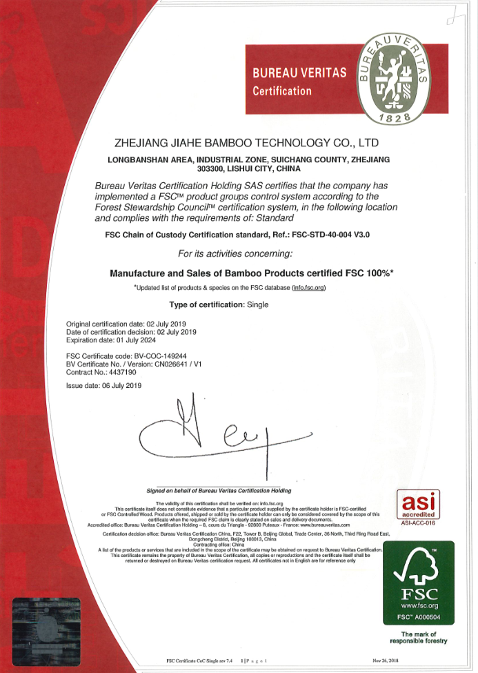 FSC CERTIFICATE