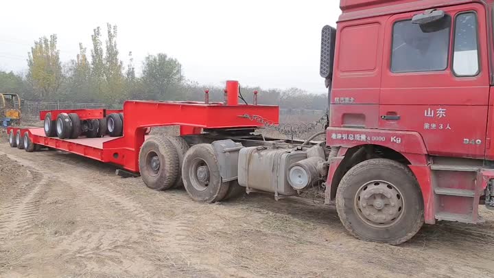 3 Lines 6 Axles Low Bed Trailer