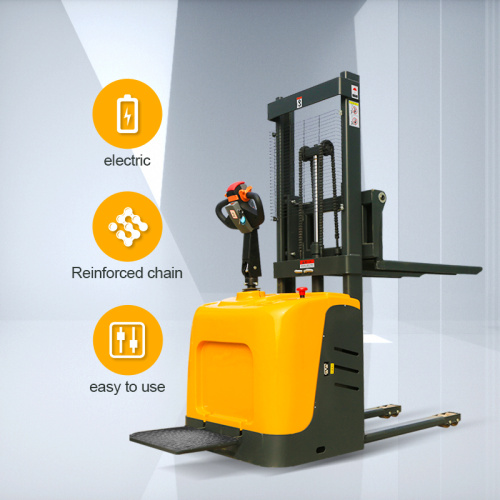 Elecl Pallet Stacker Forklift 2 TON BATTERIE POLIÉE ENTÉRIEUR ÉLECTRIQUE EMPLACKER