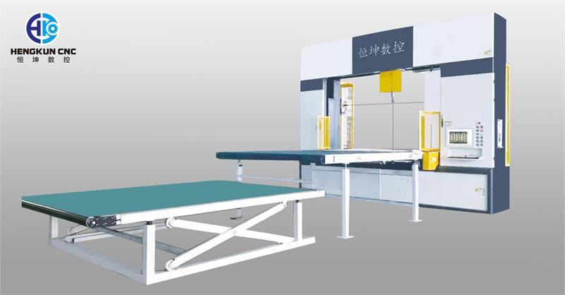 CNC-vertikale, drehende Klinge und horizontale oszillierende Klingenschaum-Schneidemaschine