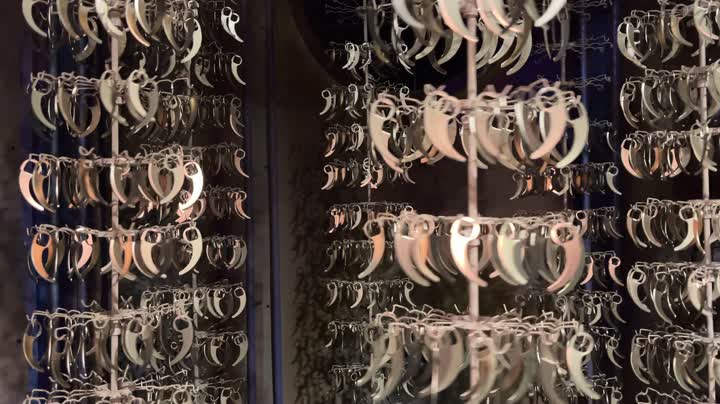 pvd coating finished products into the chamber