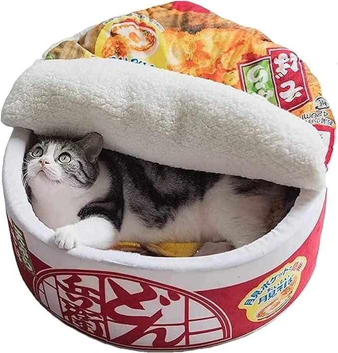 Warm Ramen Noodle cat Bed