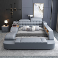 Modern Simple Leather Storage Soft Bed with Tatami Massage Feature1
