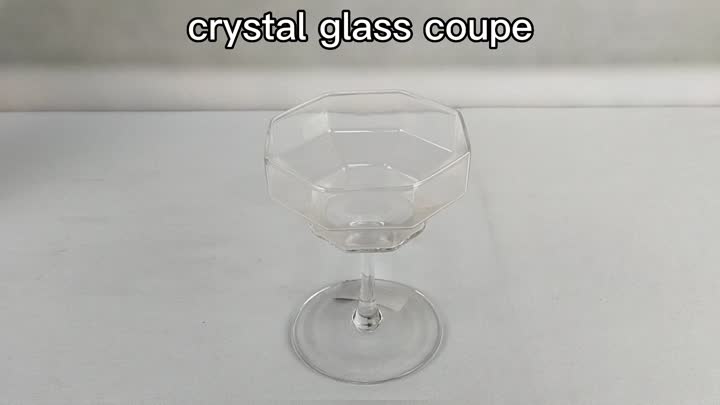 Hand Blown Crystal Margarita Cocktail Glass