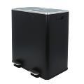 13 Gallon Stainless Steel Double Trash Can with 2 Compartments for Kitchen1