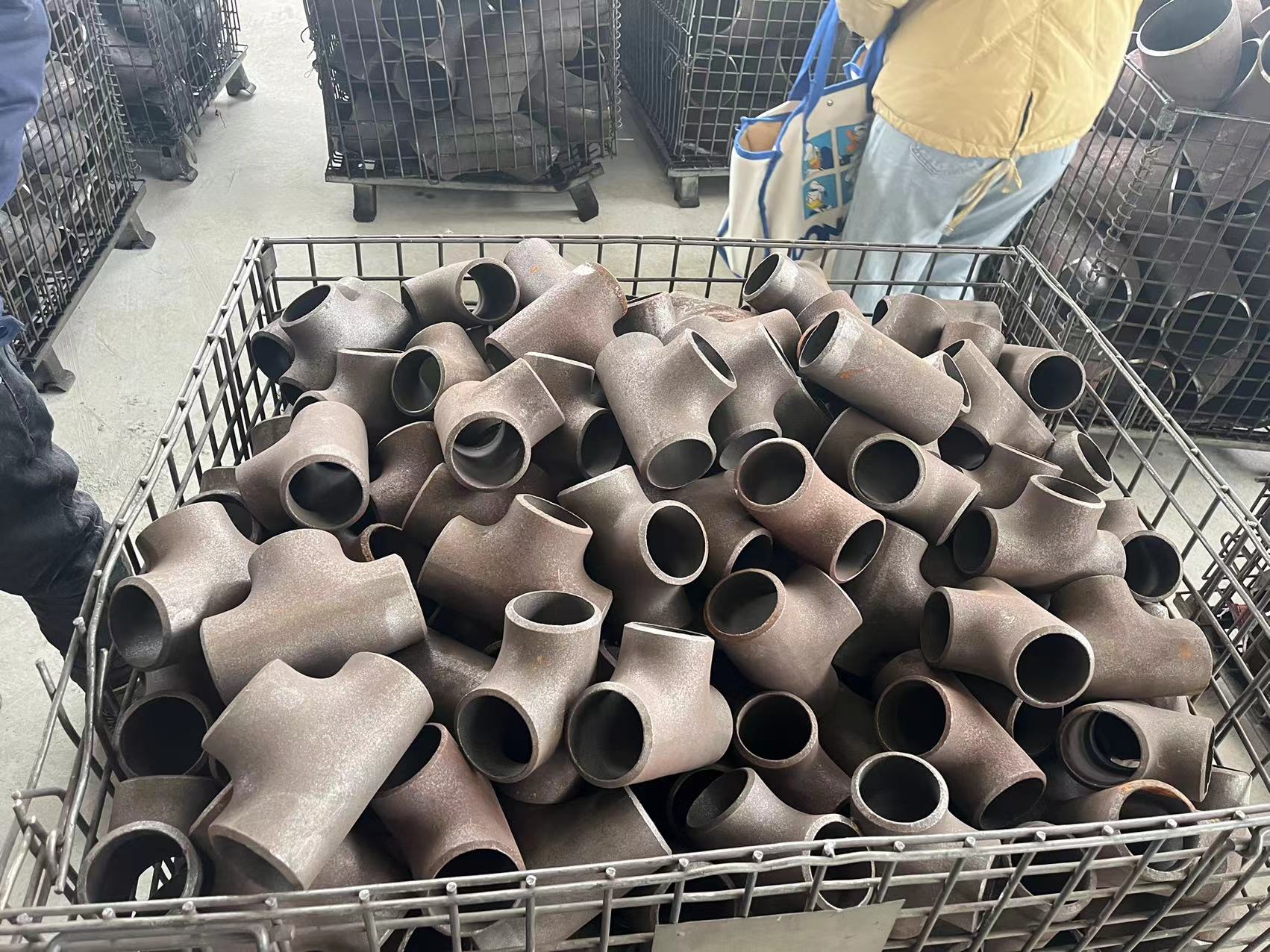 Steel Tee in Factory