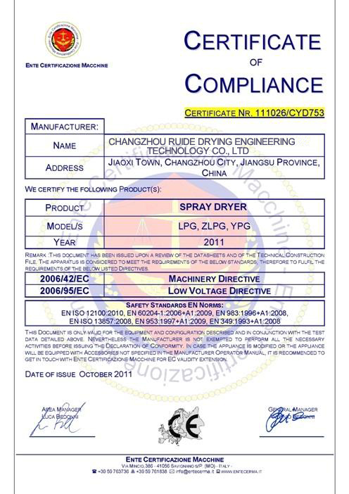 Certificate of Compliance