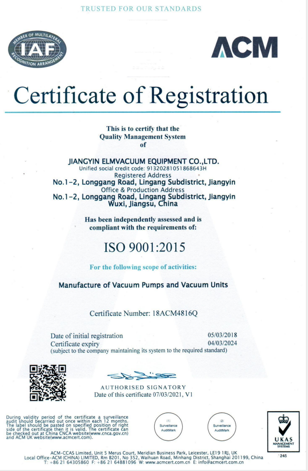 Certificate of Registered 