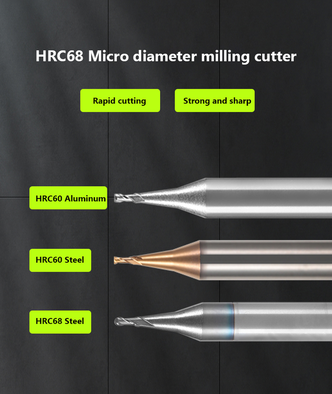 2flute Micro Flat End Mill 0,2-0,9 mm Mini Bit de routeur CNC Bit 4 mm Tungsten Carbide Ball End Mill Mini Milling Machine