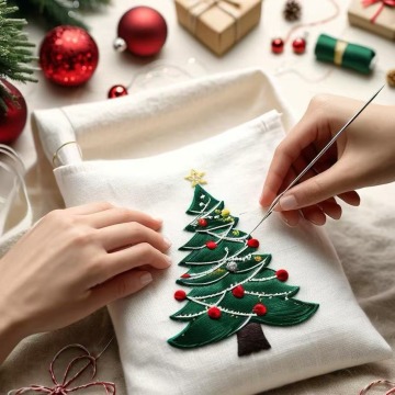 クリスマススペシャリティトートバッグの作り方：さまざまな素材と創造性