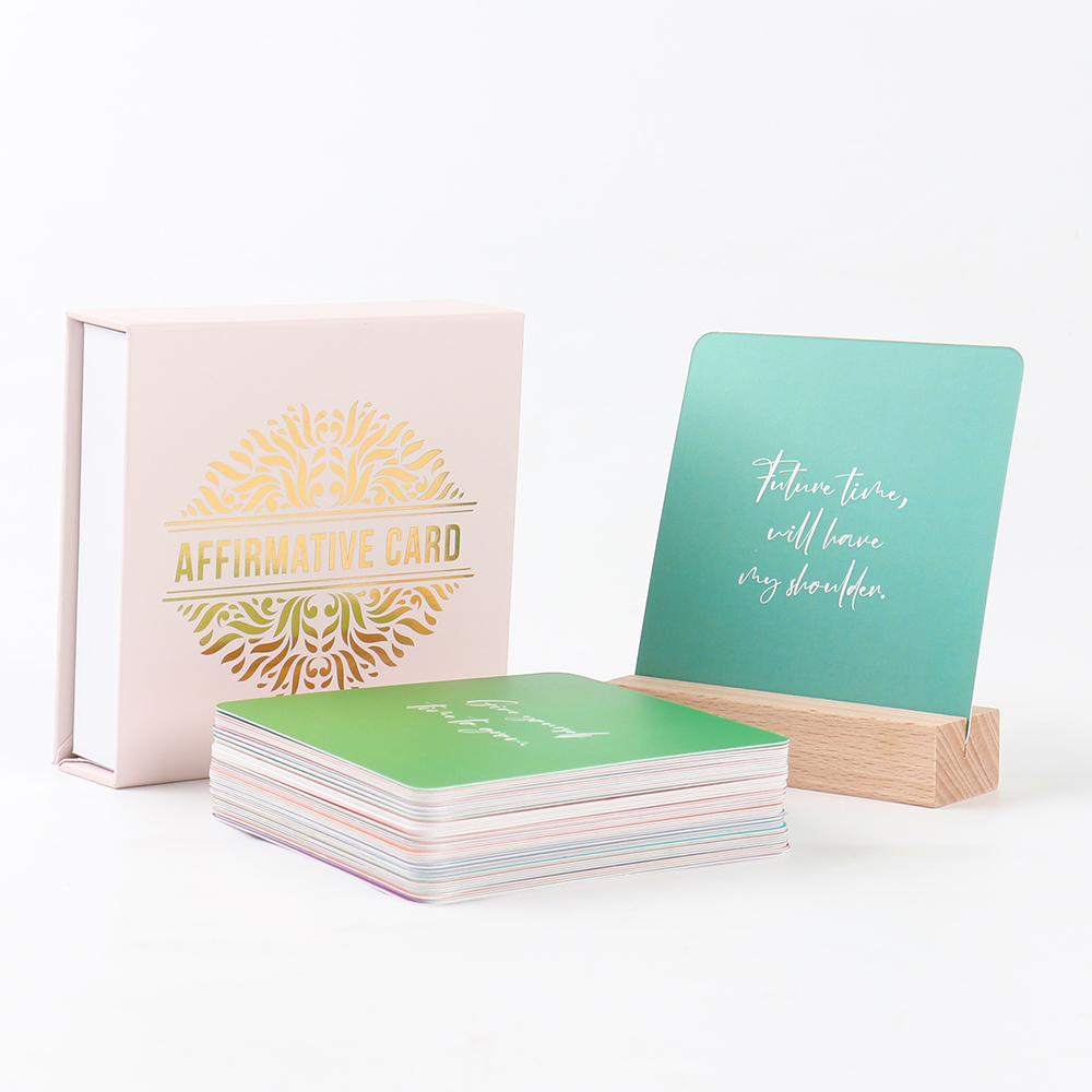 Affirmative Card With Gold Stamping Magnetic Box