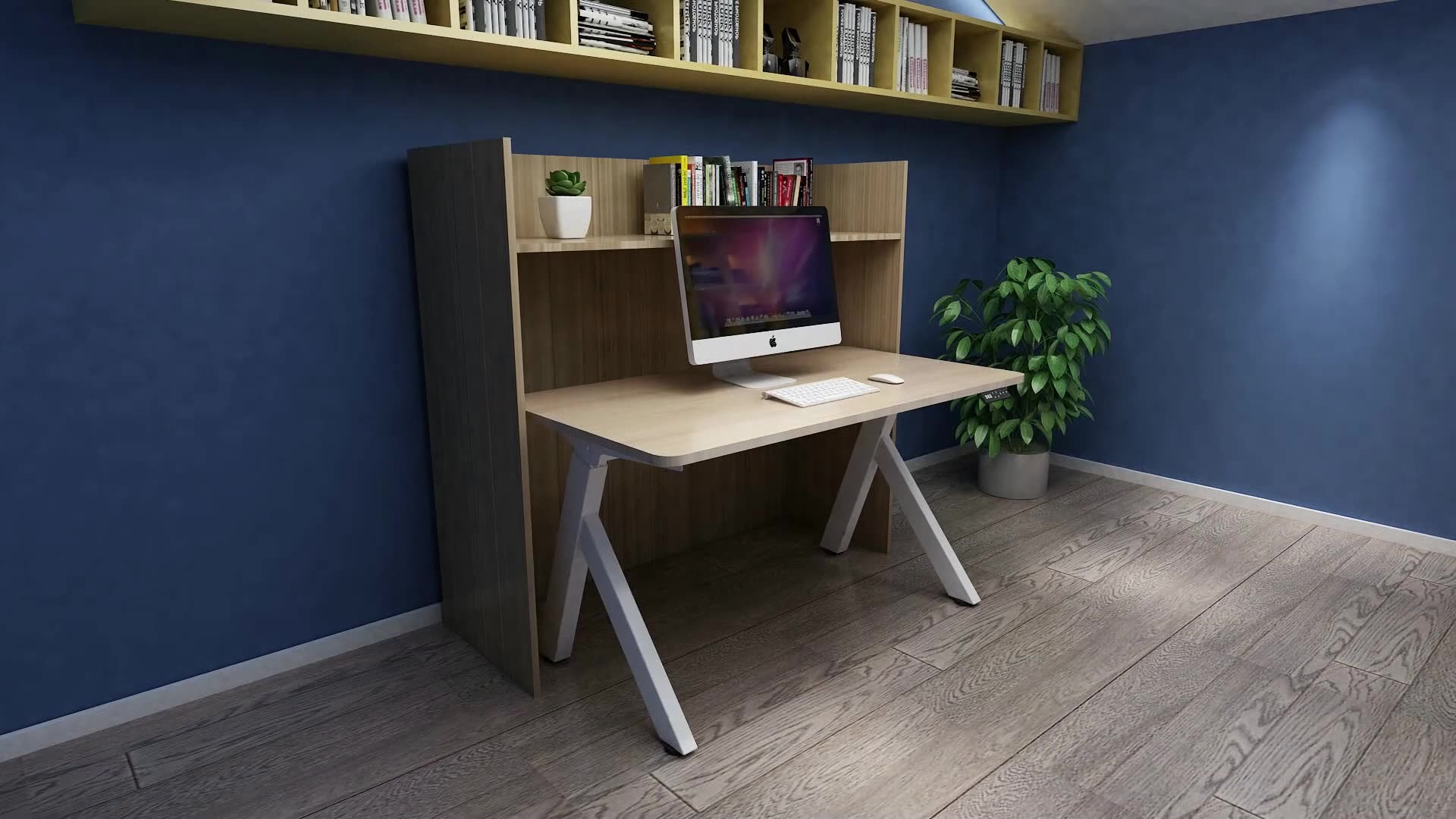 CONTUO MODERNE MODERNE MOTORIZE ORTORIZE BUREAT ALIGNABLE RÉSISTANT RÉSISTANCE DU BUREAU HOME OFFICE1