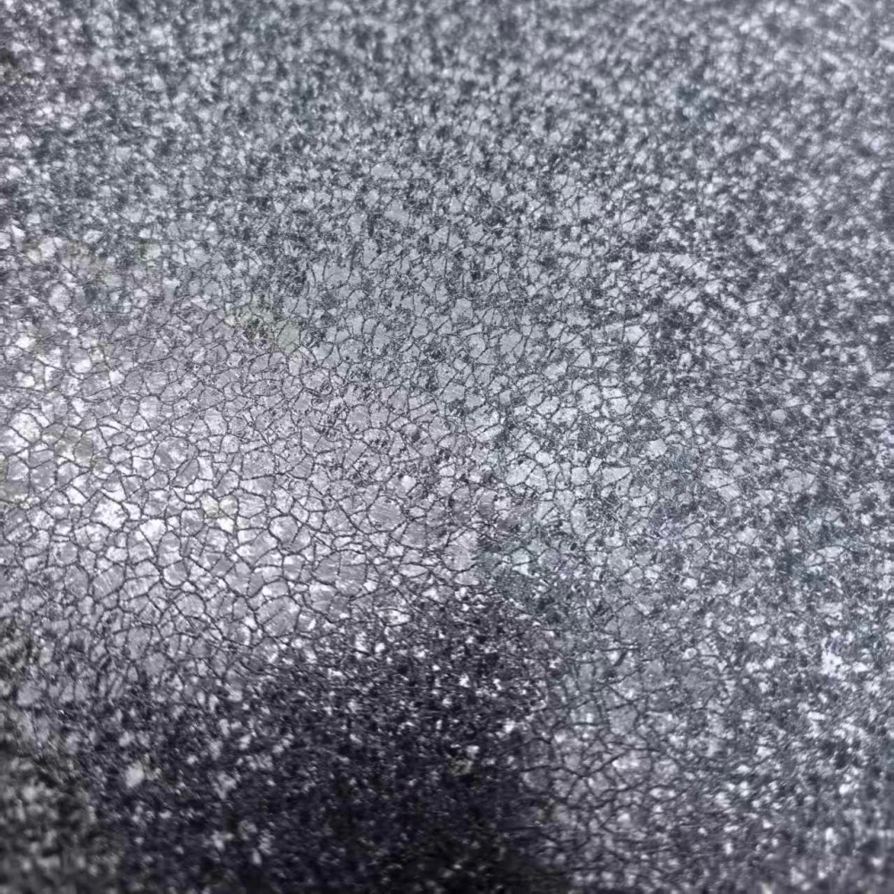 Tôle d'acier à revêtement coloré en fluorocarbone PVDF avec motif de craquelure de glace sur fond noir