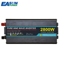 Converter Voltage Transformer LED Display 1600W 2800W 12V 24V 110V 220V 50HZ 60HZ DC to AC Pure Sine Wave Car Power Inverter1