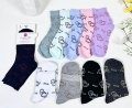 Wholesale custom polyester socks custom logo Lady Cotton crew socks Fashion Funny cute Spring and Autumn Women's socks for women1