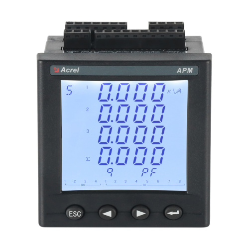 Introduction of  the display interface of APM series network power meters (maximum  minimum value and alarm record)