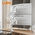 LDT92-C024P: 24"-57" Heavy Duty Gas Spring Dual Monitor Arm with VESA Mount1