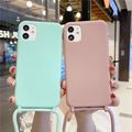 Liquid Silicone Necklace Phone Case for iPhone 16/15/14/13/12 Pro/11 Pro/XS MAX/XR 7/8 Plus SE with Lanyard Crossbody Cord Rope Cover1
